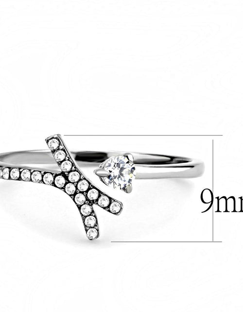 Load image into Gallery viewer, DA145 - High polished (no plating) Stainless Steel Ring with AAA Grade