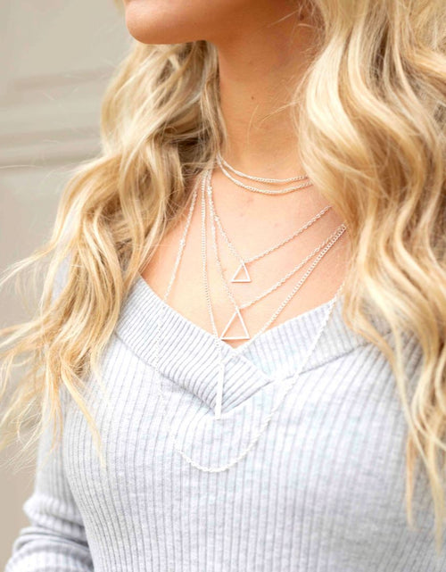 Load image into Gallery viewer, Double Triangle Multilayer Necklace