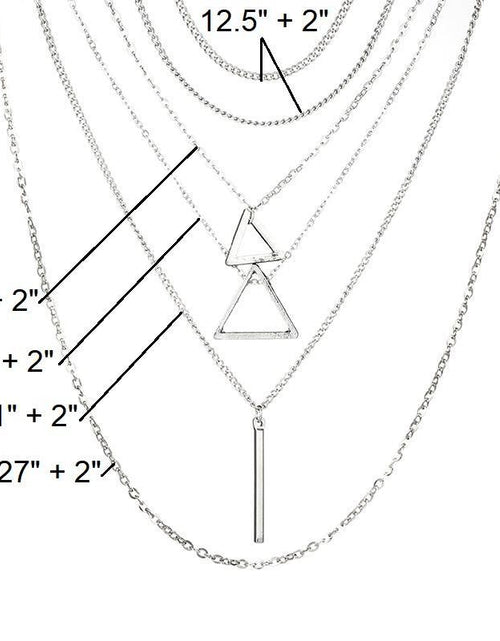 Load image into Gallery viewer, Double Triangle Multilayer Necklace
